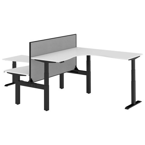 Altura Electric Height Adjustable T Pod 2P Workstation with Screen