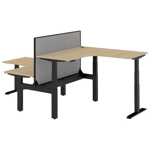Altura Electric Height Adjustable T Pod 2P Workstation with Screen