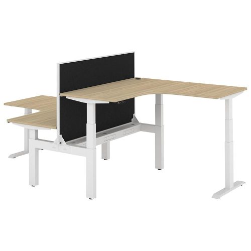 Altura Electric Height Adjustable T Pod 2P Workstation with Screen