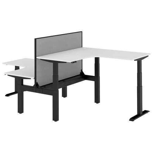 Altura Electric Height Adjustable T Pod 2P Workstation with Screen