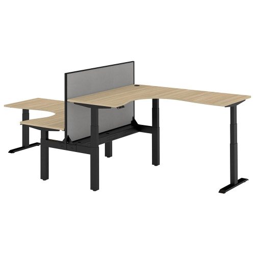 Altura Electric Height Adjustable T Pod 2P Workstation with Screen