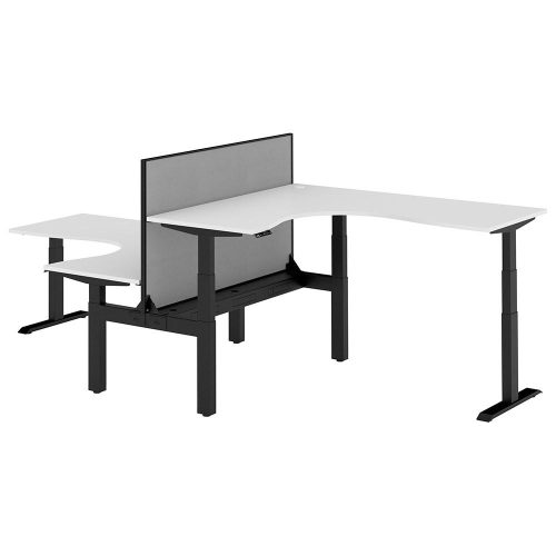 Altura Electric Height Adjustable T Pod 2P Workstation with Screen