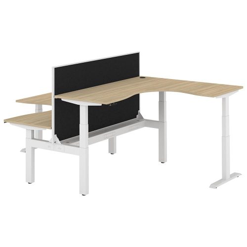 Altura Electric Height Adjustable T Pod 2P Workstation with Screen