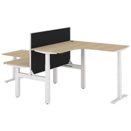 Altura Electric Height Adjustable T Pod 2P Workstation with Screen