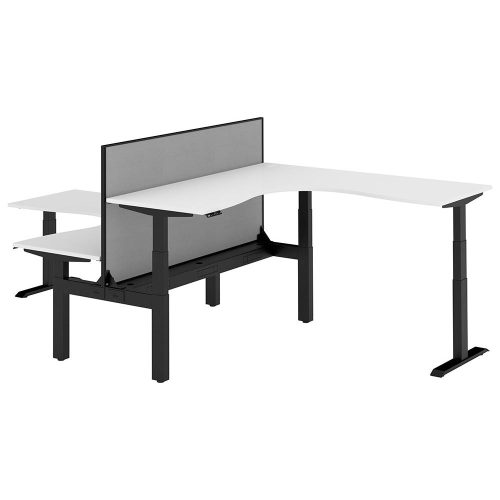 Altura Electric Height Adjustable T Pod 2P Workstation with Screen