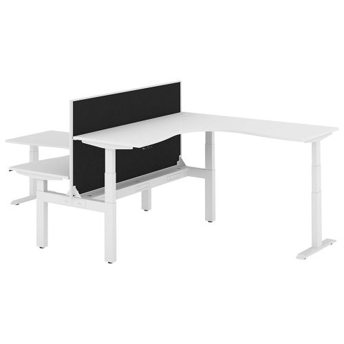 Altura Electric Height Adjustable T Pod 2P Workstation with Screen