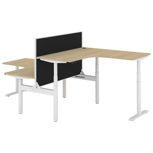 Altura Electric Height Adjustable T Pod 2P Workstation with Screen