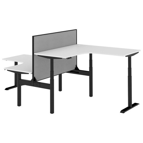 Altura Electric Height Adjustable T Pod 2P Workstation with Screen