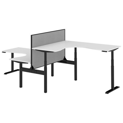 Altura Electric Height Adjustable T Pod 2P Workstation with Screen