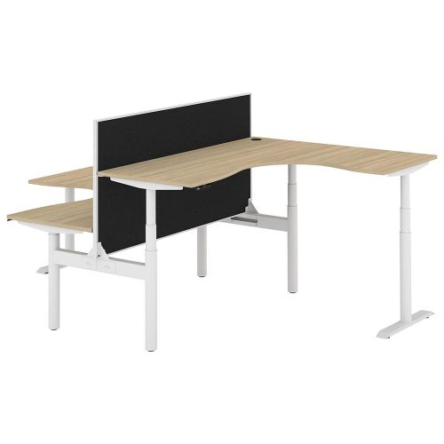 Altura Electric Height Adjustable T Pod 2P Workstation with Screen