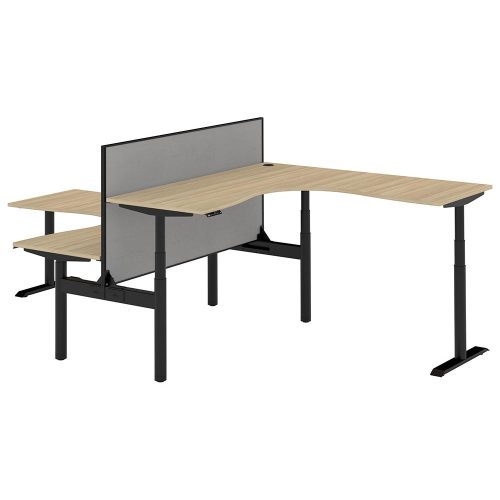 Altura Electric Height Adjustable T Pod 2P Workstation with Screen