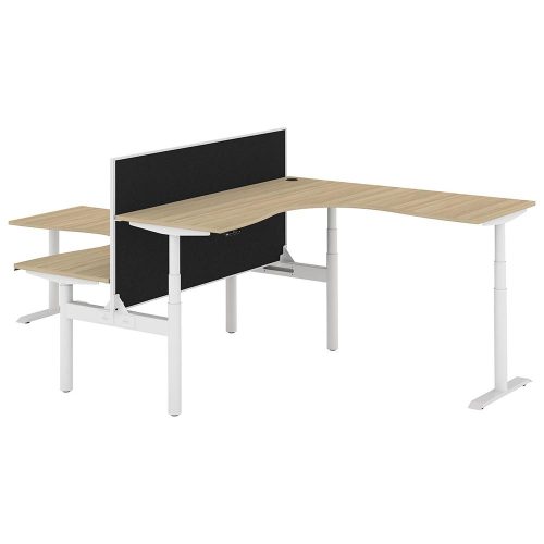 Altura Electric Height Adjustable T Pod 2P Workstation with Screen