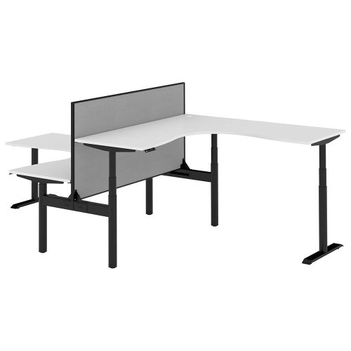 Altura Electric Height Adjustable T Pod 2P Workstation with Screen