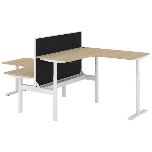 Altura Electric Height Adjustable T Pod 2P Workstation with Screen