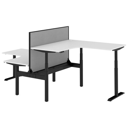 Altura Electric Height Adjustable T Pod 2P Workstation with Screen