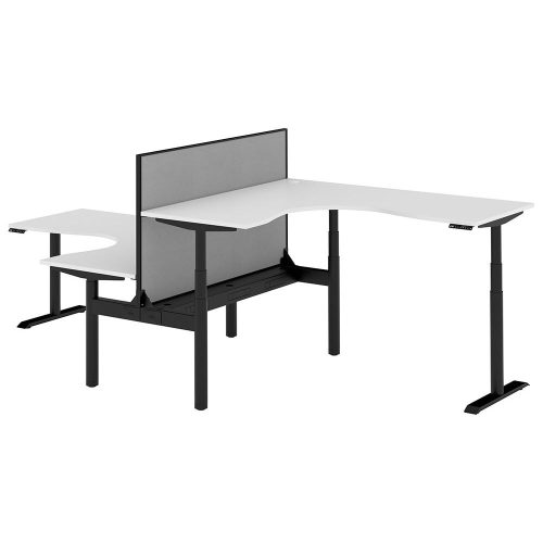 Altura Electric Height Adjustable T Pod 2P Workstation with Screen