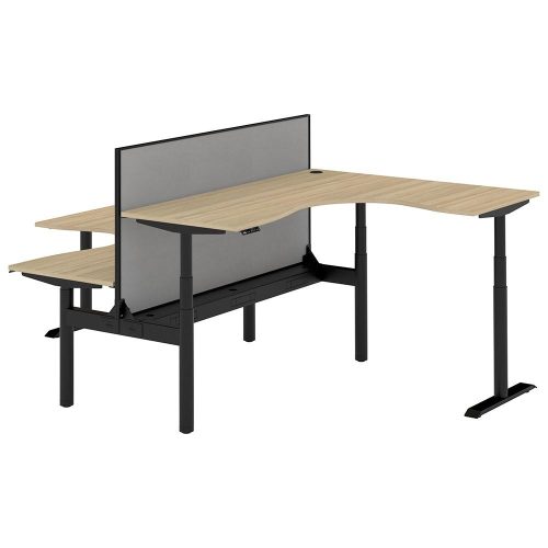 Altura Electric Height Adjustable T Pod 2P Workstation with Screen