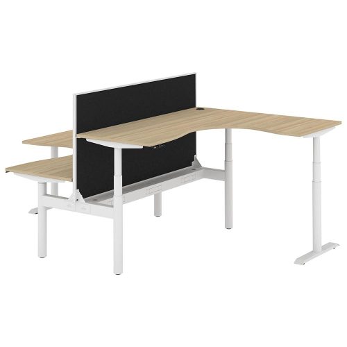 Altura Electric Height Adjustable T Pod 2P Workstation with Screen