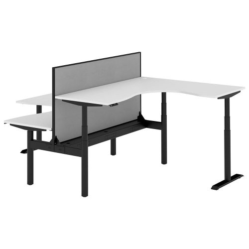Altura Electric Height Adjustable T Pod 2P Workstation with Screen