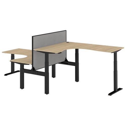 Altura Electric Height Adjustable T Pod 2P Workstation with Screen