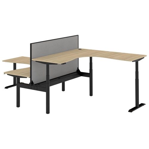 Altura Electric Height Adjustable T Pod 2P Workstation with Screen