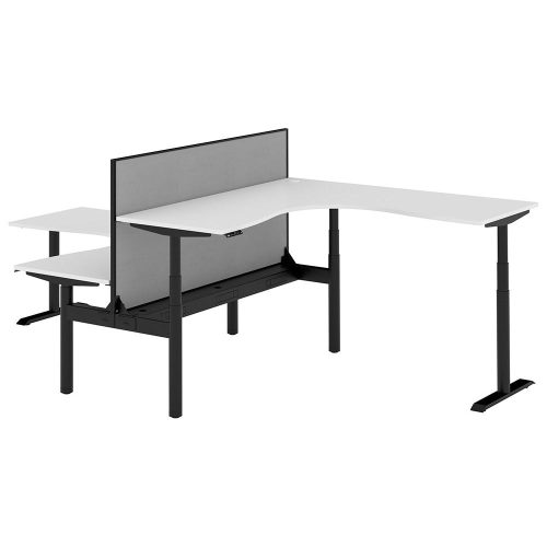 Altura Electric Height Adjustable T Pod 2P Workstation with Screen