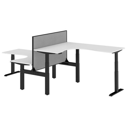 Altura Electric Height Adjustable T Pod 2P Workstation with Screen