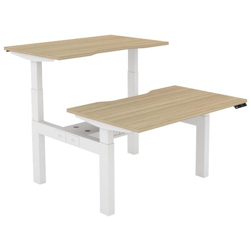 Altura Electric Height Adjustable Back-to-Back 2P Workstation (No Screen)