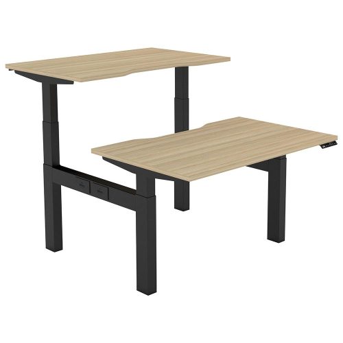 Altura Electric Height Adjustable Back-to-Back 2P Workstation (No Screen)
