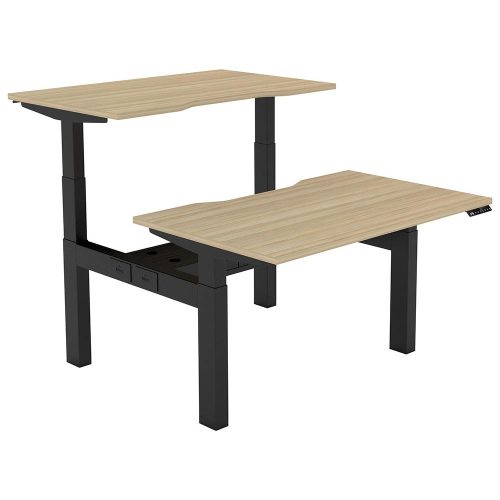 Altura Electric Height Adjustable Back-to-Back 2P Workstation (No Screen)
