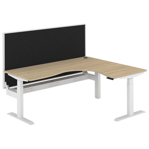 Altura Electric Height Adjustable L Shape Workstation with Screen