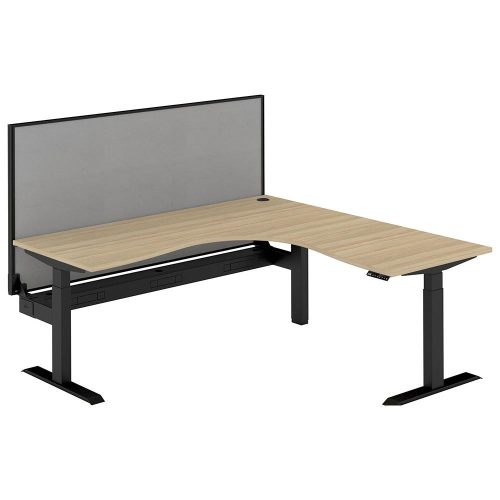 Altura Electric Height Adjustable L Shape Workstation with Screen