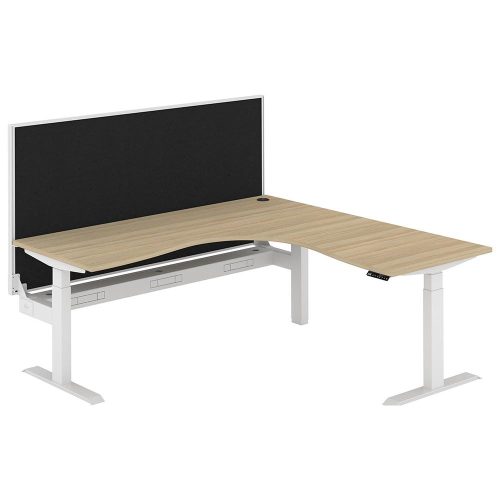 Altura Electric Height Adjustable L Shape Workstation with Screen