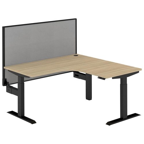 Altura Electric Height Adjustable L Shape Workstation with Screen