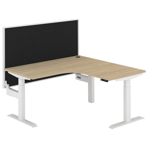 Altura Electric Height Adjustable L Shape Workstation with Screen