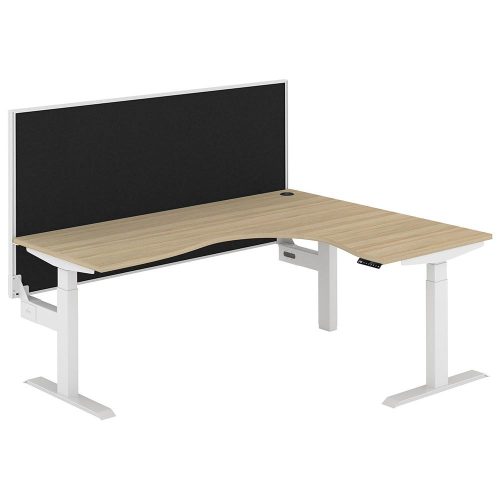 Altura Electric Height Adjustable L Shape Workstation with Screen