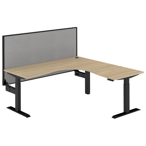 Altura Electric Height Adjustable L Shape Workstation with Screen