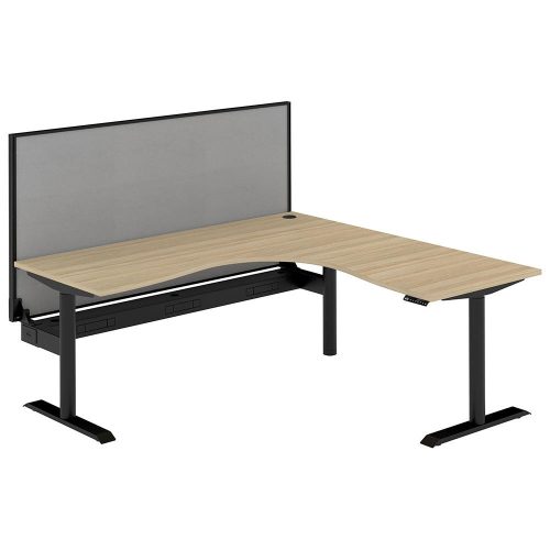 Altura Electric Height Adjustable L Shape Workstation with Screen