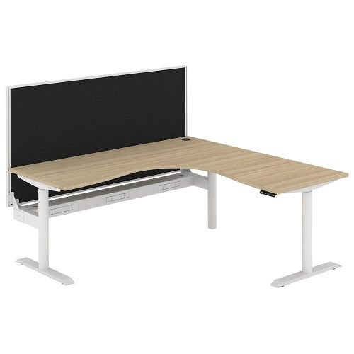 Altura Electric Height Adjustable L Shape Workstation with Screen