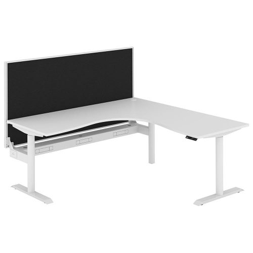 Altura Electric Height Adjustable L Shape Workstation with Screen