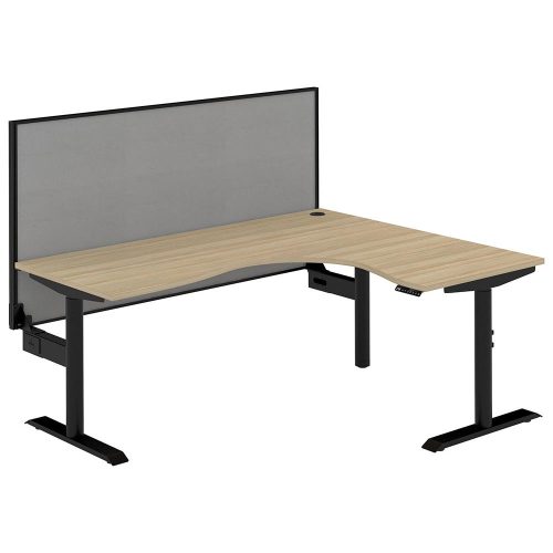 Altura Electric Height Adjustable L Shape Workstation with Screen