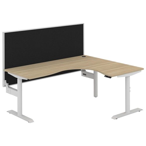 Altura Electric Height Adjustable L Shape Workstation with Screen