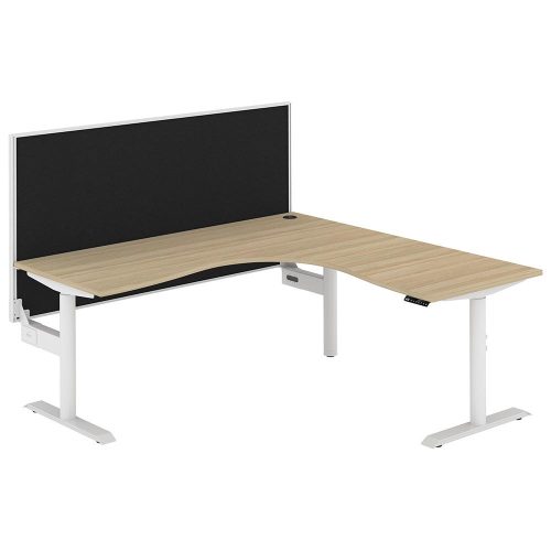 Altura Electric Height Adjustable L Shape Workstation with Screen