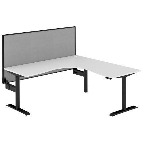 Altura Electric Height Adjustable L Shape Workstation with Screen