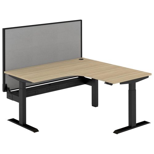 Altura Electric Height Adjustable L Shape Workstation with Screen