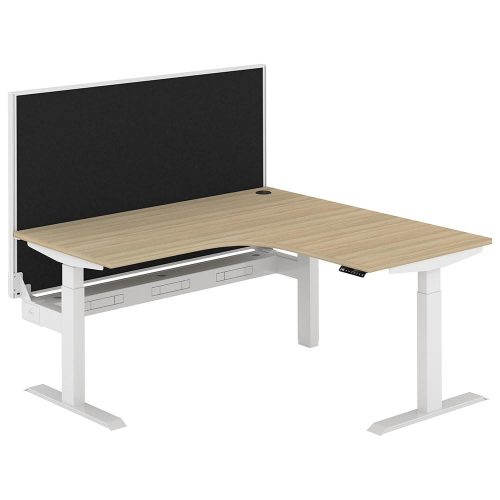 Altura Electric Height Adjustable L Shape Workstation with Screen