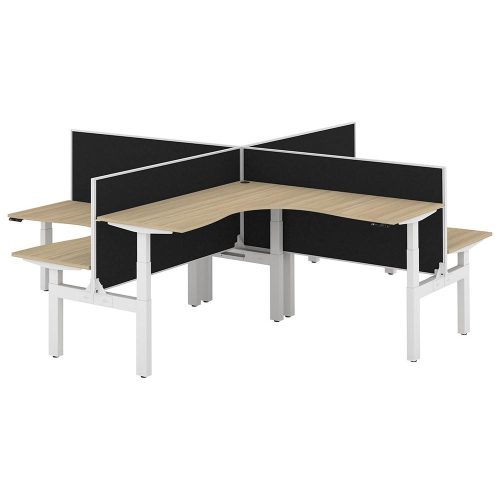 Altura Electric Height Adjustable X Pod 4P Workstation With Screen