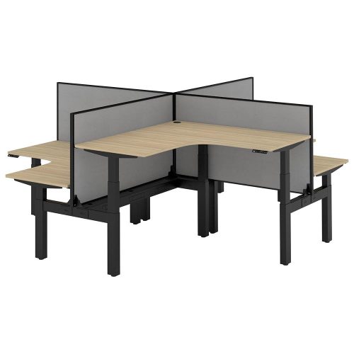 Altura Electric Height Adjustable X Pod 4P Workstation With Screen