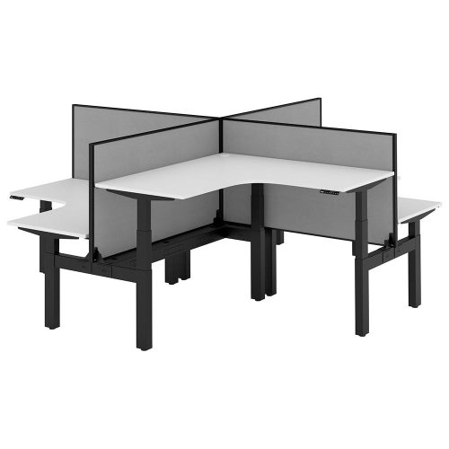 Altura Electric Height Adjustable X Pod 4P Workstation With Screen