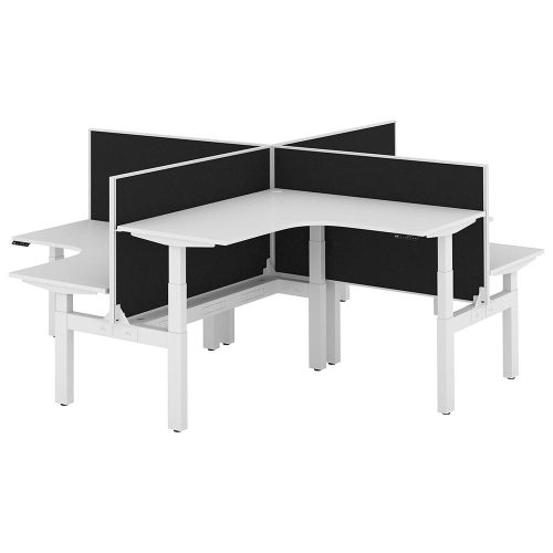 Altura Electric Height Adjustable X Pod 4P Workstation With Screen